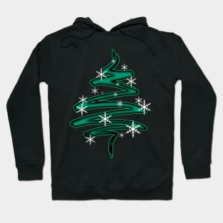 Christmas Tree Abstract with snowflakes Hoodie